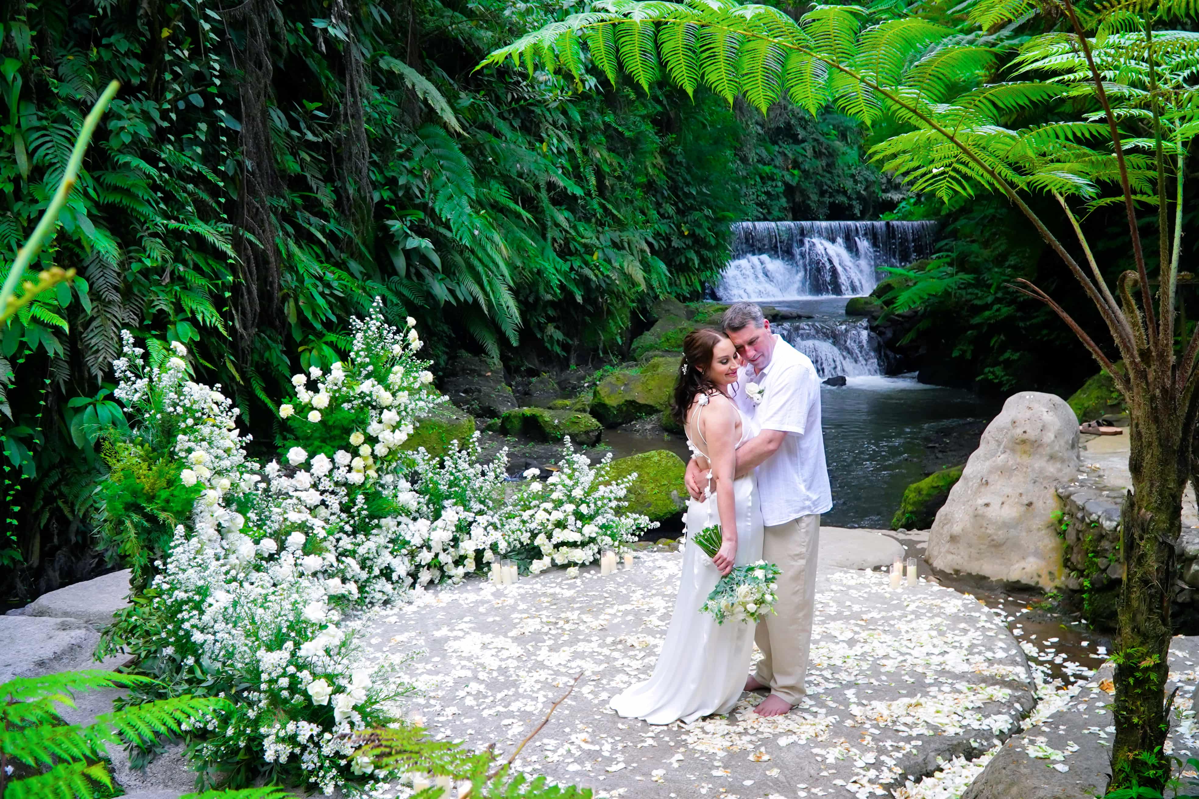 Renewal vows ceremony in Ubud Bali at Sanggraloka Ubud